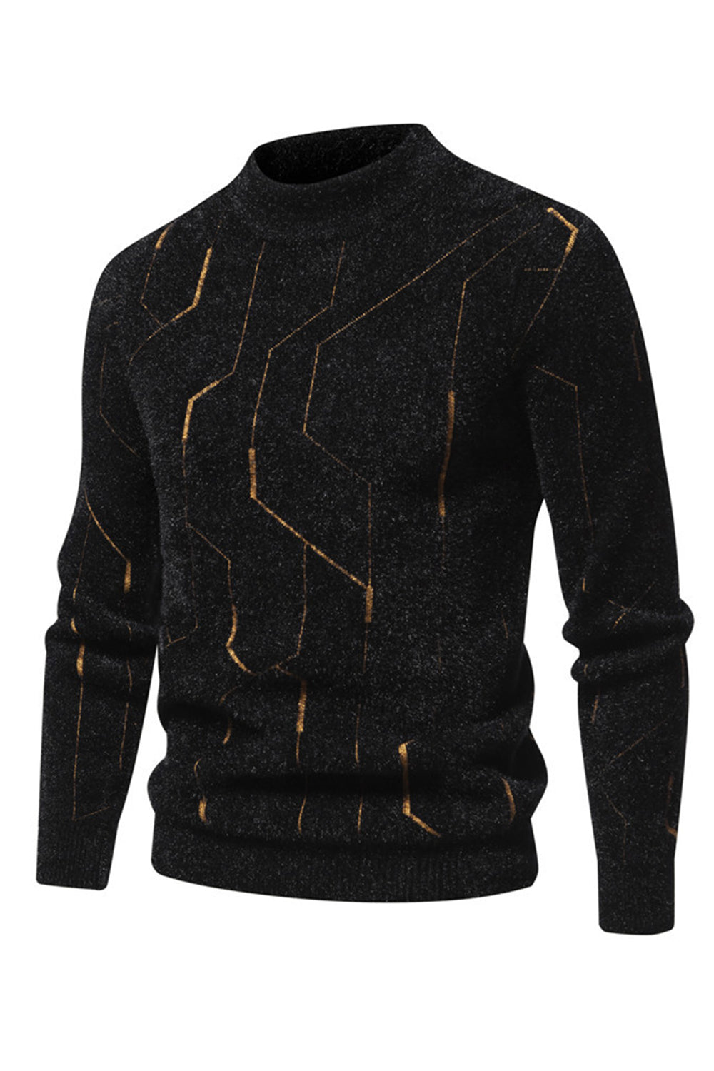 Khaki Slim Fit Pullover Knitted Sweater For Men