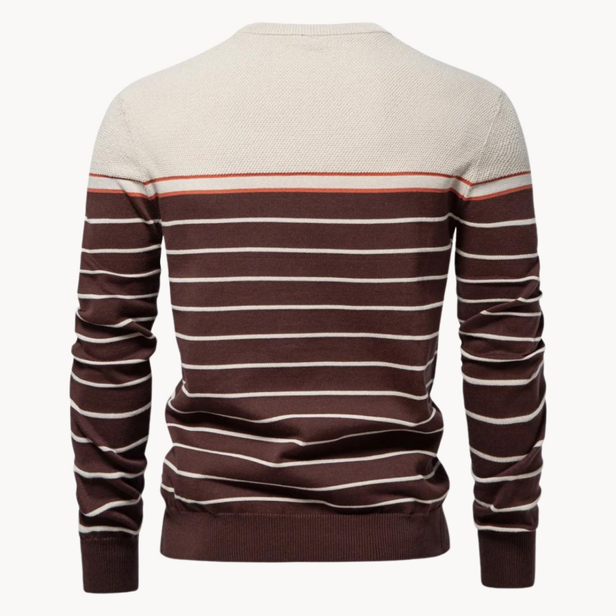 (Kopie) Men's striped crew neck sweater in nautical style