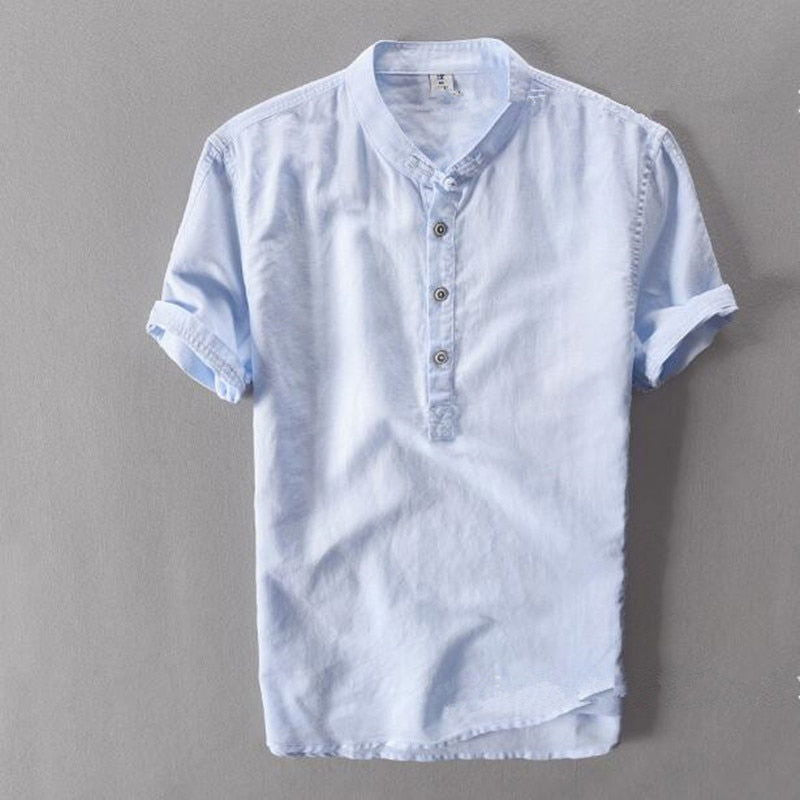 ANTONIOS LINEN COTTON SHORT-SLEEVE SHIRT - Wearline