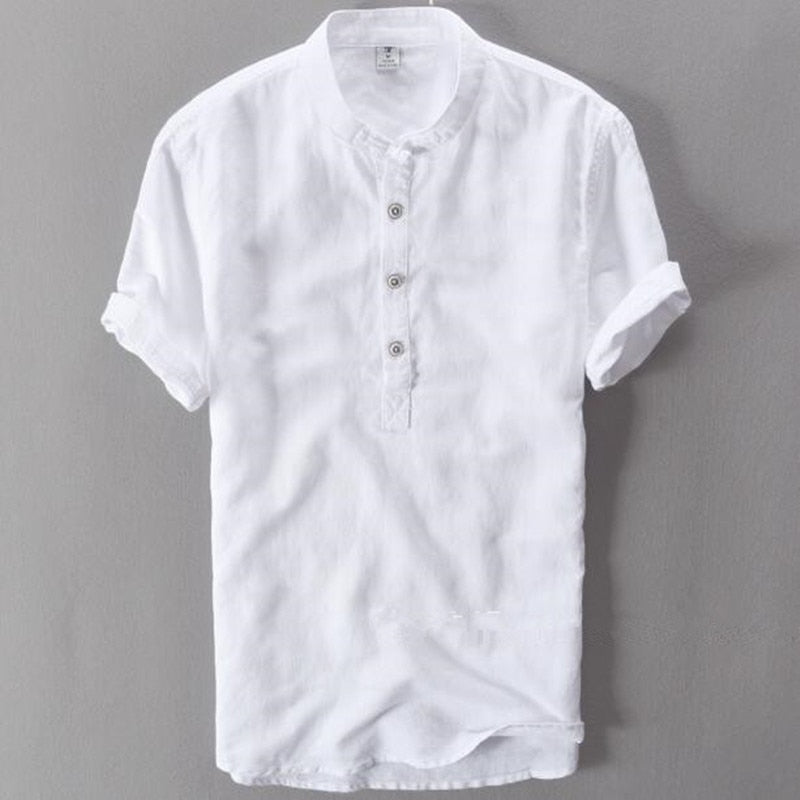 ANTONIOS LINEN COTTON SHORT-SLEEVE SHIRT - Wearline