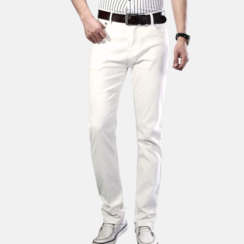 Antonios Business Casual White Jeans - Wearline