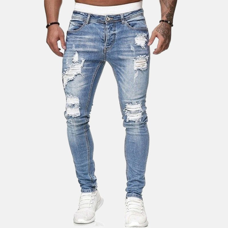 Biker Ripped Jeans - Wearline