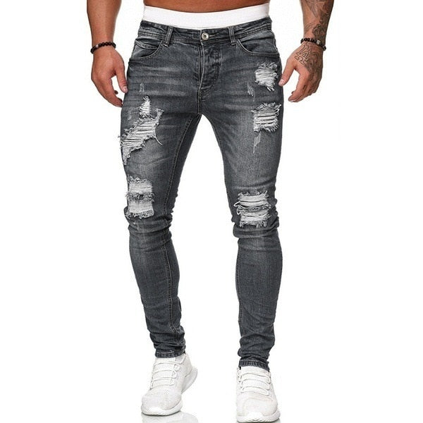 Biker Ripped Jeans - Wearline