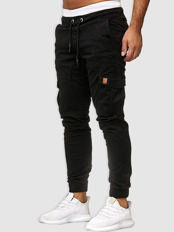 Casual Patchwork Pants with Dual Pockets - Wearline