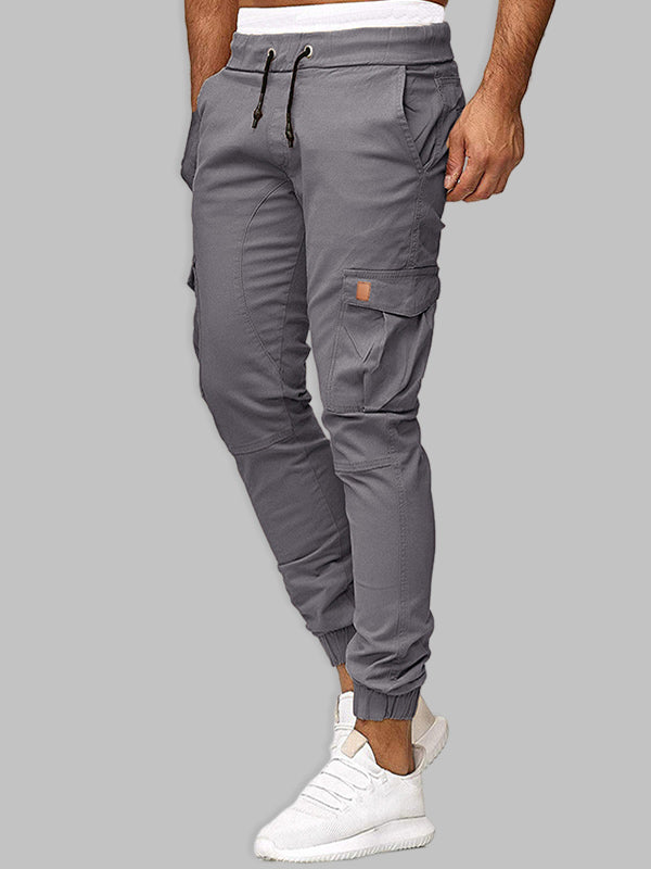 Casual Patchwork Pants with Dual Pockets - Wearline