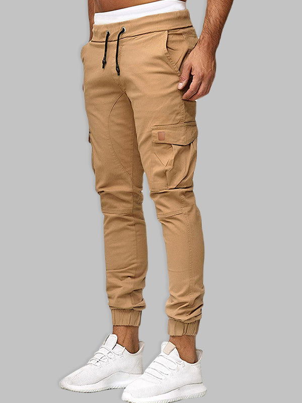 Casual Patchwork Pants with Dual Pockets - Wearline