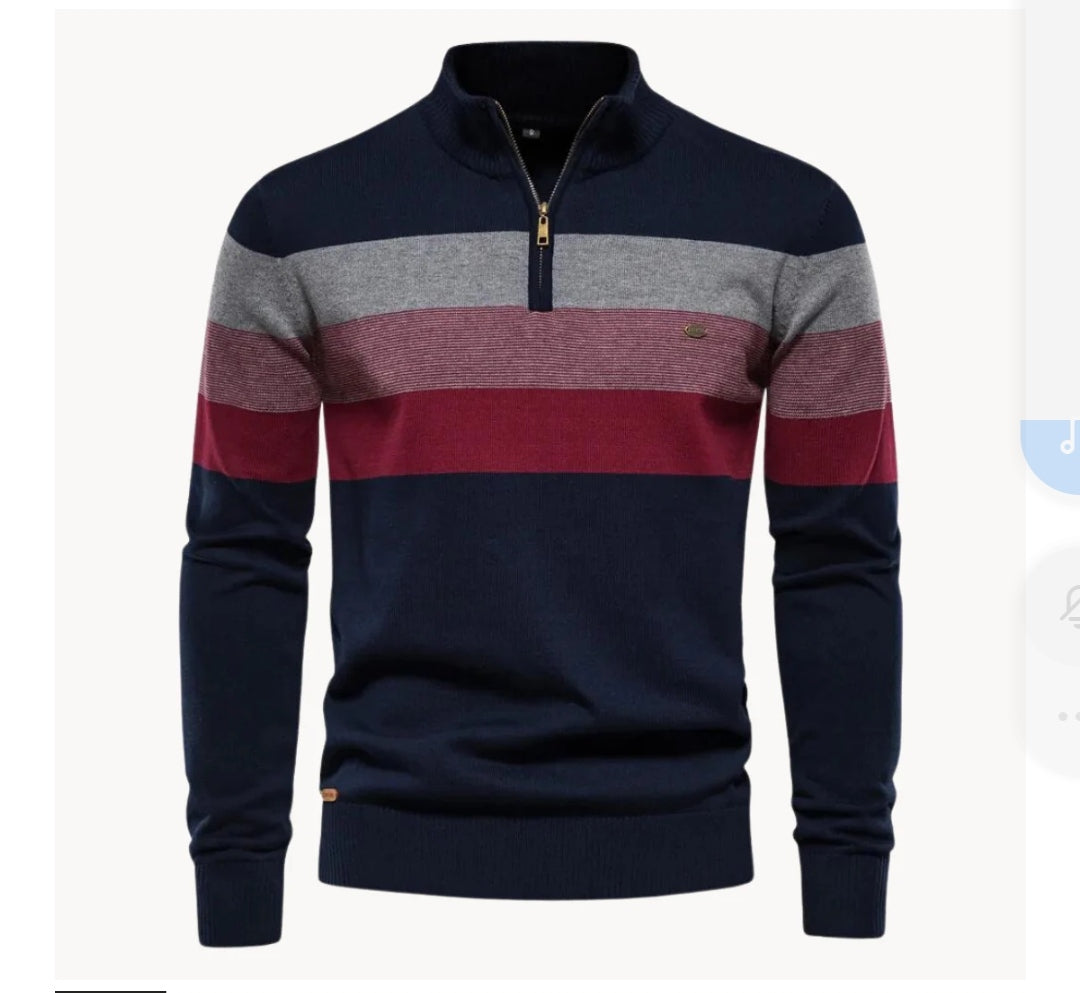 Trendy Striped Men's Sweater