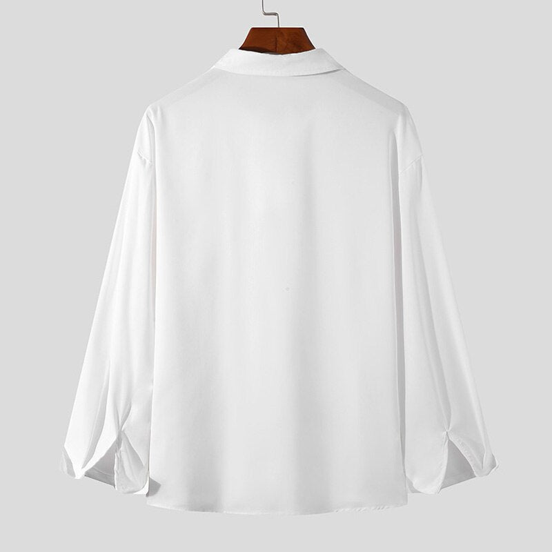 KOREAN LOOSE FIT LONG-SLEEVE SHIRT - Wearline