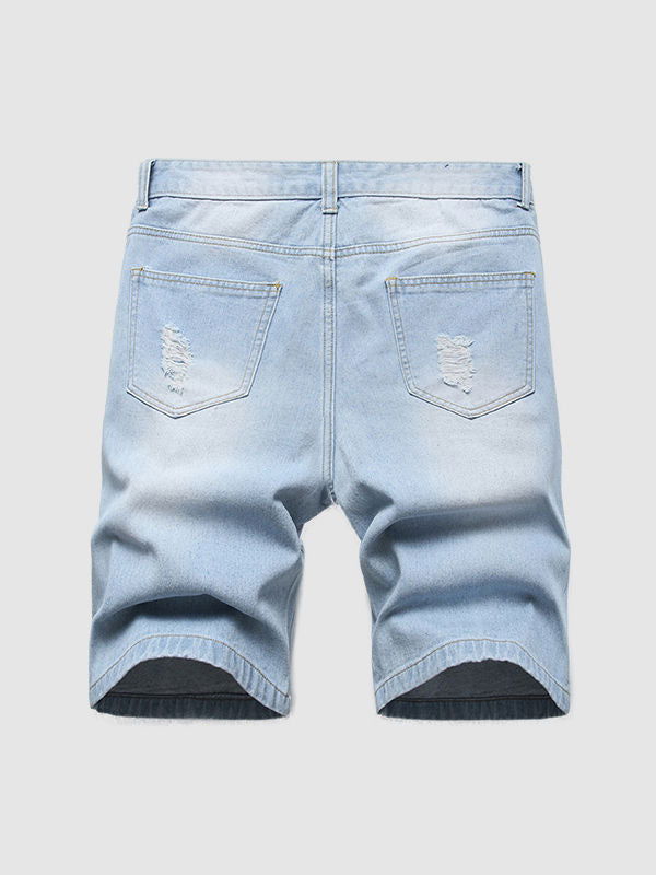 Men's  Ripped Denim Shorts - Wearline