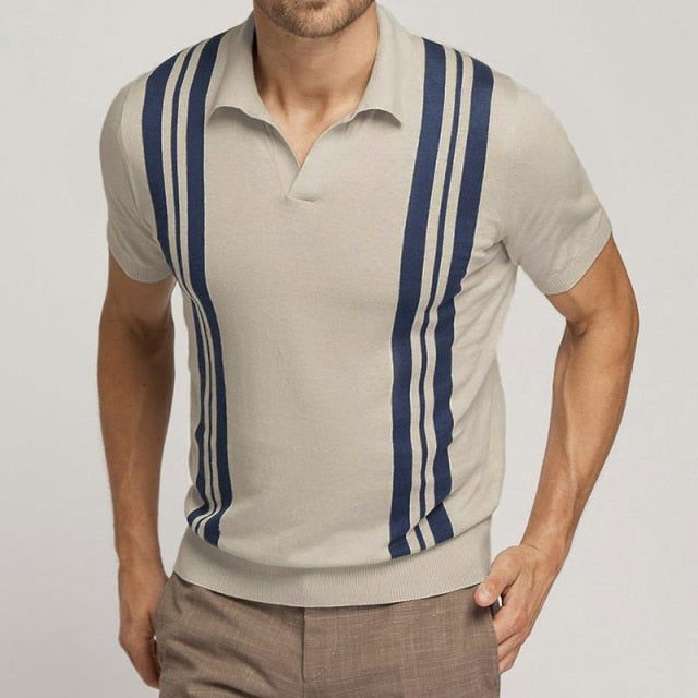 PAOLO STRIPED POLO T-SHIRT - Wearline