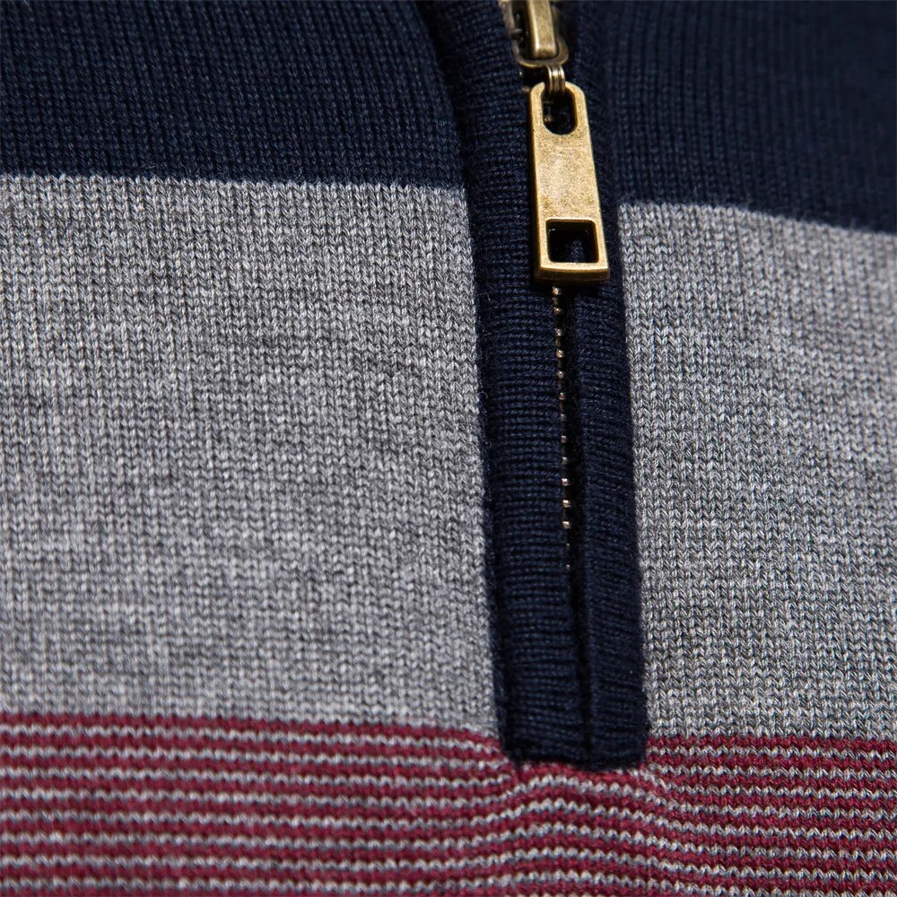 Trendy Striped Men's Sweater