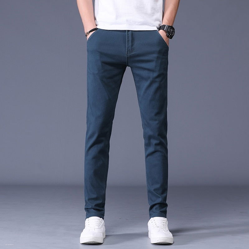 Slim Fit Cotton Stretch Trousers Men - Wearline