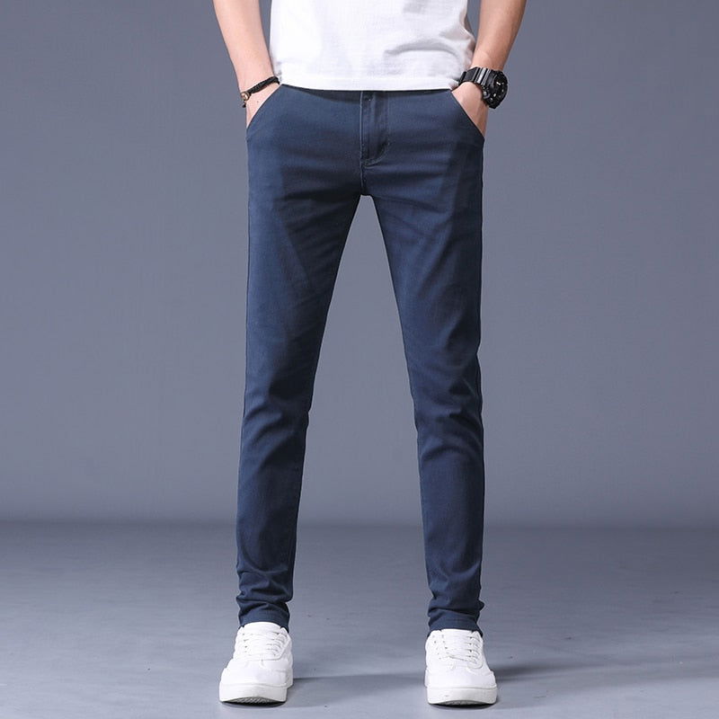 Slim Fit Cotton Stretch Trousers Men - Wearline