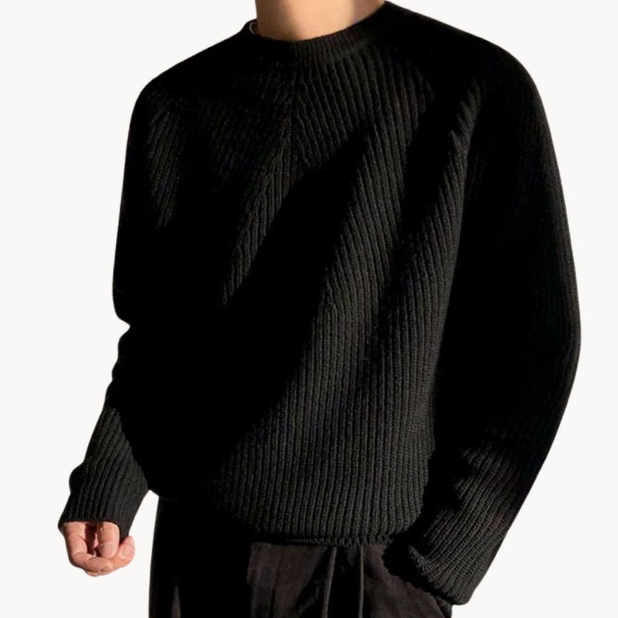 Ribbed Sweater - Premium Knitted Long Sleeve Pullover, Casual & Comfortable