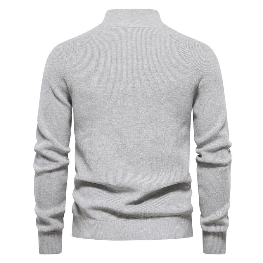 Luxurious Knitted Zip-Up Sweater