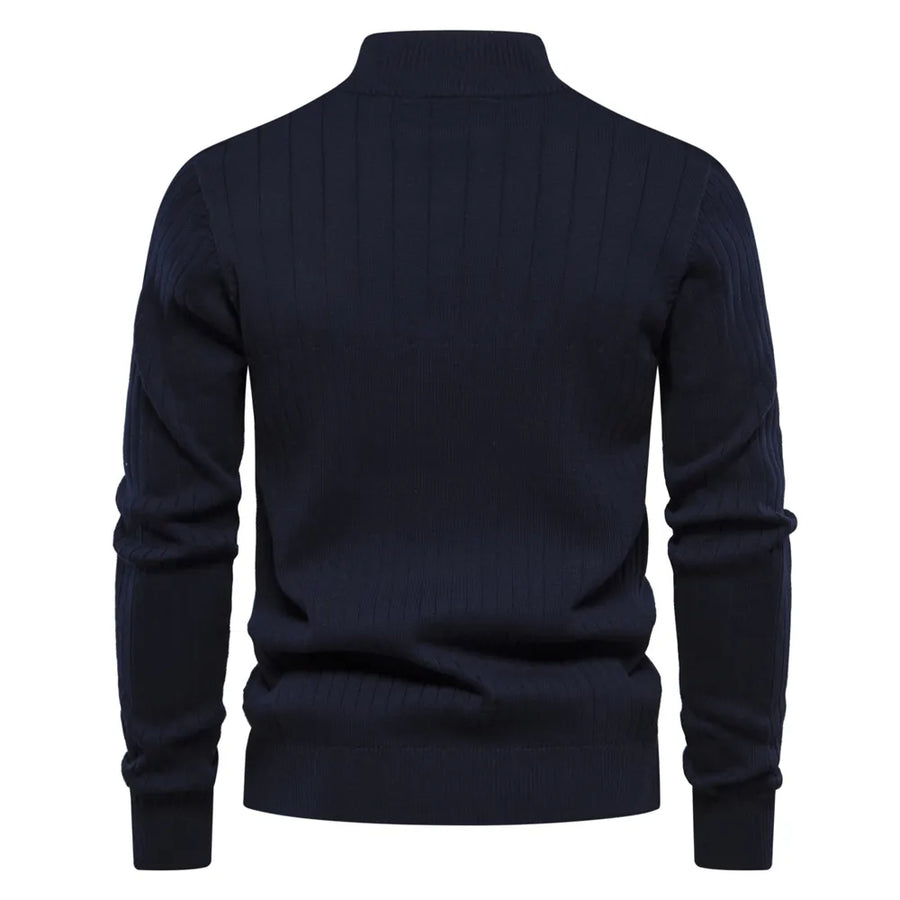 Luxurious Knitted Zip-Up Sweater